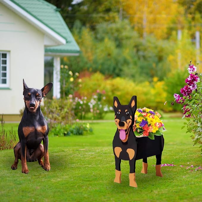 Australian Kelpie Dog Planter Pots, Animal Shaped Flower Pot