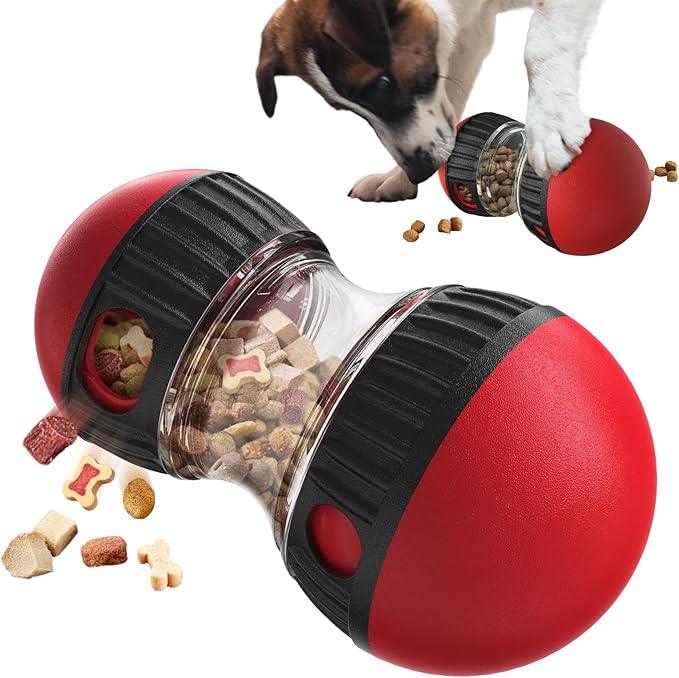 Dog Treat Dispenser Toy Interactive Dog Toys Dog Puzzle Toy for Smart Dogs with Adjustable Food Dispenser Suitable for Small-Medium and Large Breeds
