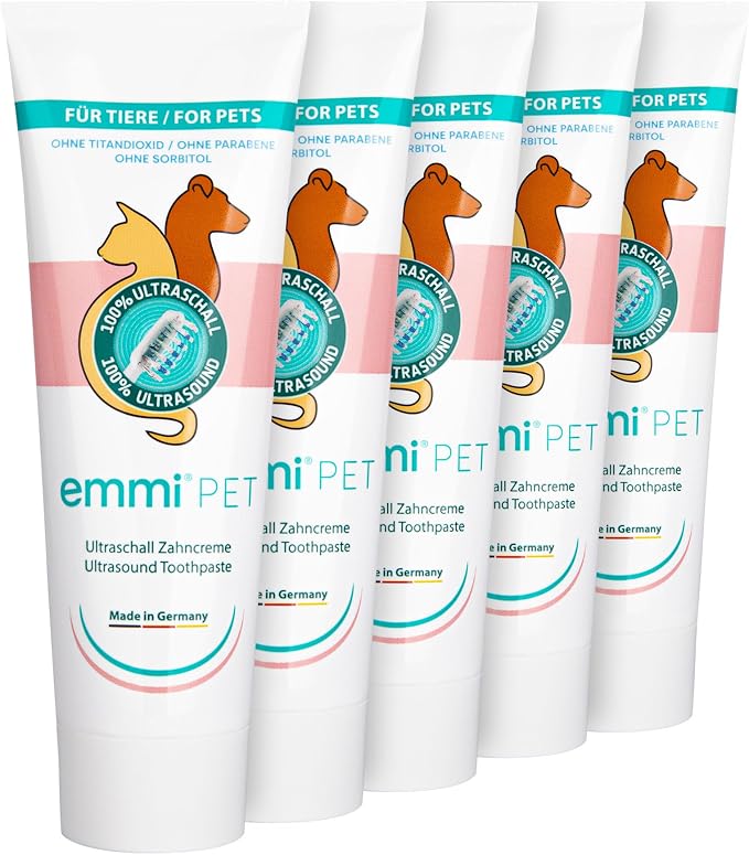 Emmi-pet Ultrasonic Toothpaste with Nano-Cleaning-Bubbles (New Extra Mild Formulation Suitable for All Pets)