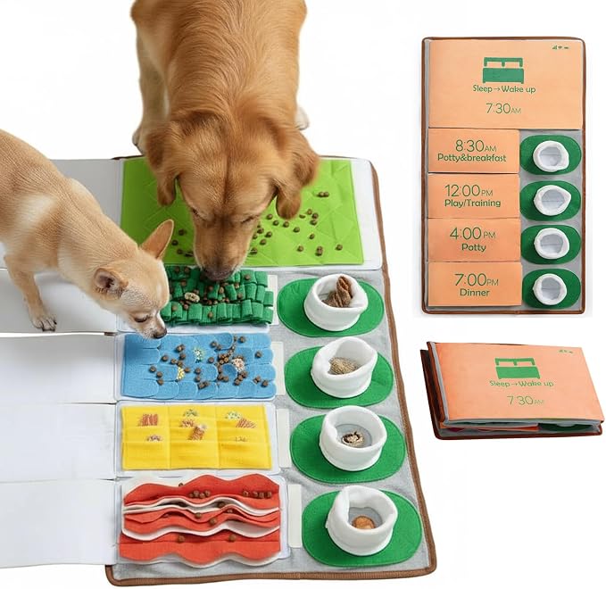 Nocciola Snuffle Mat for Dogs, 28" x 16" Enrichment Puzzle Toy - Phone Alarm Clock Design, Slow Feeder & Mental Stimulation, Perfect for Small, Medium, & Large Dogs, Hide and Seek Dog Toy