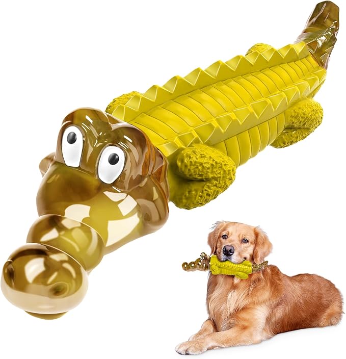 Jeefome Indestructible Dog Chew Toys for Aggressive Chewers | Boredom and Stimulating Dog Toys for Medium&Large Breed for Teeth Cleaning and Training