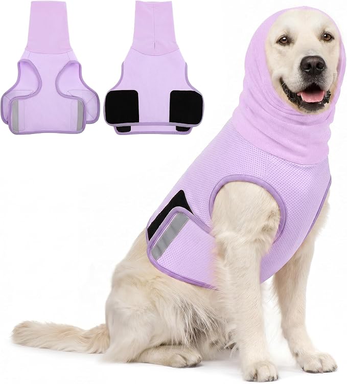 AOFITEE Extra Large Dog Anxiety Vest, Skin-Friendly Dog Calming Hoodie