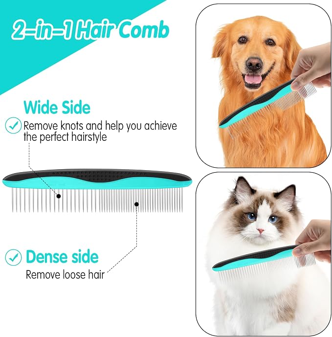 VIWIK 2-in-1 Dog Nail Trimmers with LED Light, Blue
