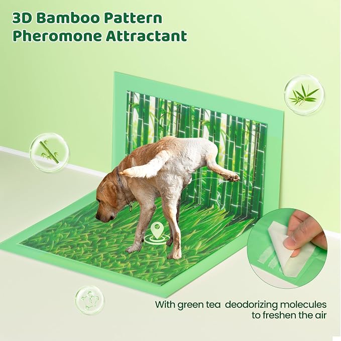 Puppy Pads XL 60 Count - 28"x34" Extra Large Pee Pads for Dogs Odor Blocking, Leak-Proof Potty Training Pad Super Absorbent, 6-Layer Leak-Bamboo Patterns Dog Pads