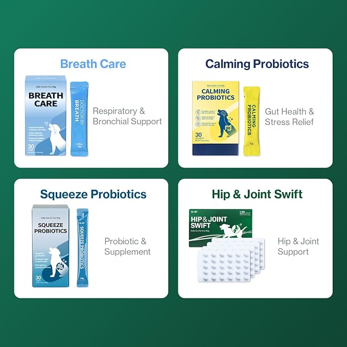 Doctor By Squeeze Probiotics for Small & Senior Dogs, Gut Health Support