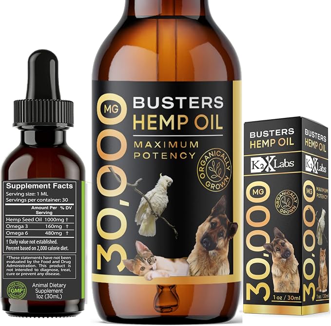 Buster's Hemp Oil for Dogs & Cats, Joint & Calming, Coat, 30ml