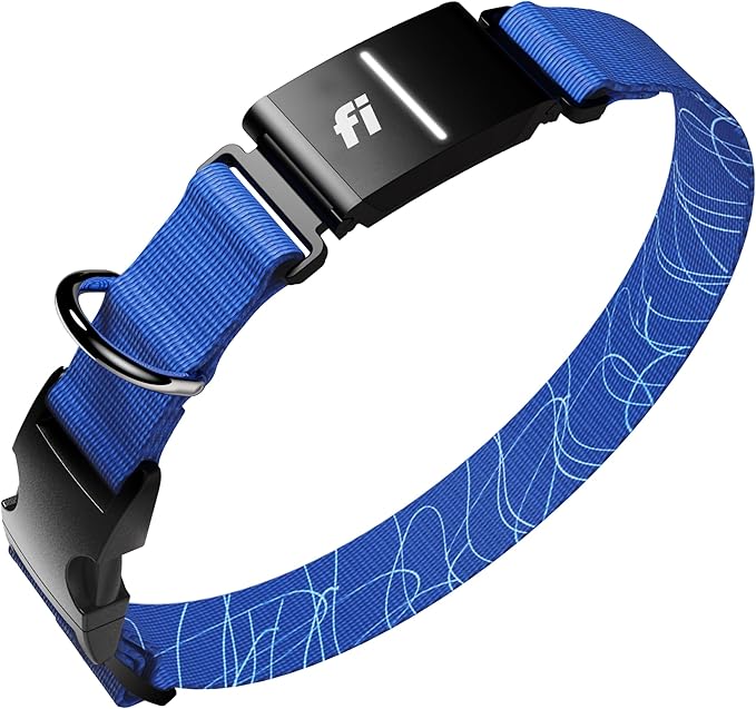 Fi Series 3+ GPS + Health Dog Collar, Blue, X-Small, 12-Month Membership | Smart GPS dog collar with live tracking, health & behavior, Escape Alerts, LED light. Waterproof and Apple Watch compatible.