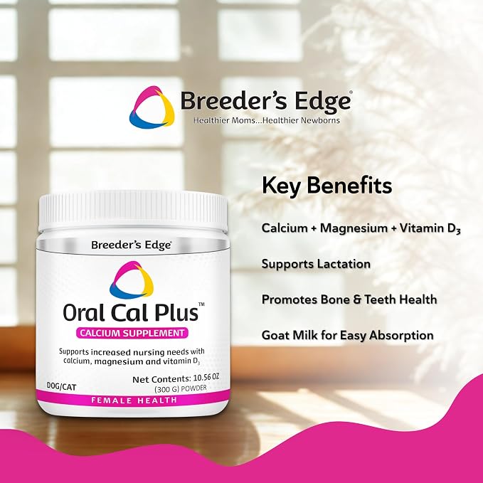 Breeder's Edge Oral Cal Plus Powder for Dogs & Cats, Lactation Support 300g