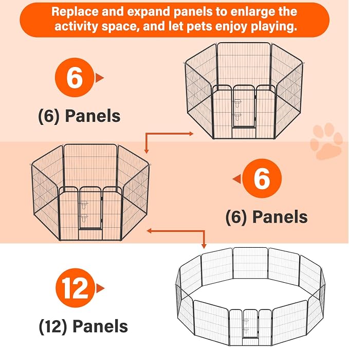 FDW Dog Playpen Kennel, 32in 6 Panels