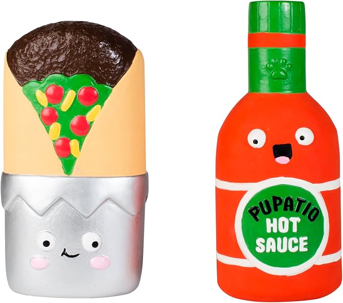 Fringe Studio I Make You HOT, Set of 2, Latex Dog Toy Sets, Pet Shop Collection (368017)
