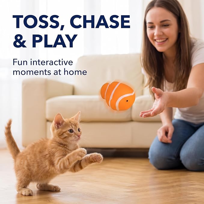 6 Pcs Pool Cat Interactive Toy, Floating Water Toy, Cat Pool Toys, Pet Kitten Swimming Bathing Fish Toy,Bath,Sensory Toys, for Cats for Endless