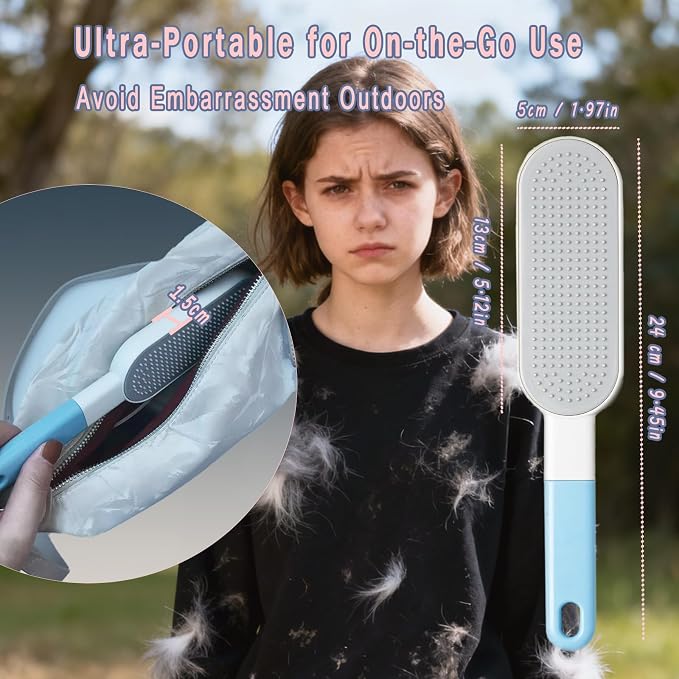 VrythosNex 4-in-1 Pet Hair Remover, Blue