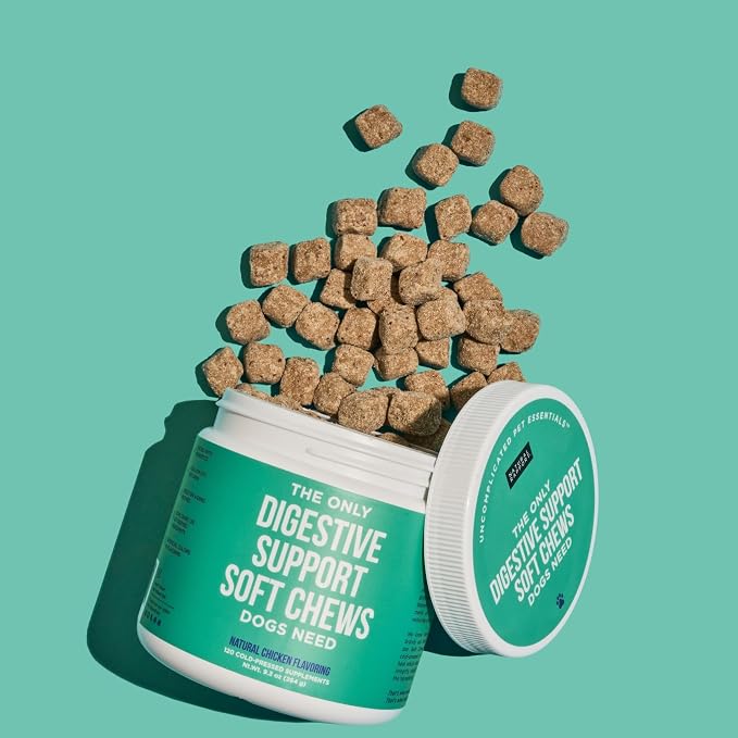 Natural Rapport Dog Digestive Chews, Probiotics & Enzymes, 120ct