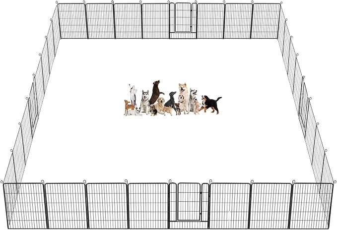 Anti-Rust Dog Playpen Fence, 32in 40 Panels