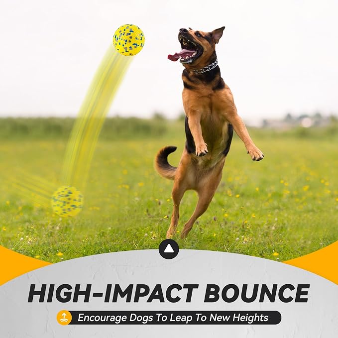 FUSOTO 4Pcs Dog Balls, Tennis Balls for Dog, Yellow | Balls for Dog Aggressive Chewers, for Large Medium Small Puppy, Training Catch&Fetch, Water Floats Toys, Yellow
