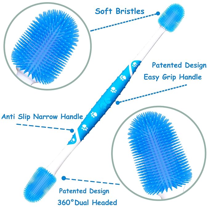 360 ° Dog Toothbrush Pet Toothbrush 360 ° Finger Toothbrush Medium and Large Dogs