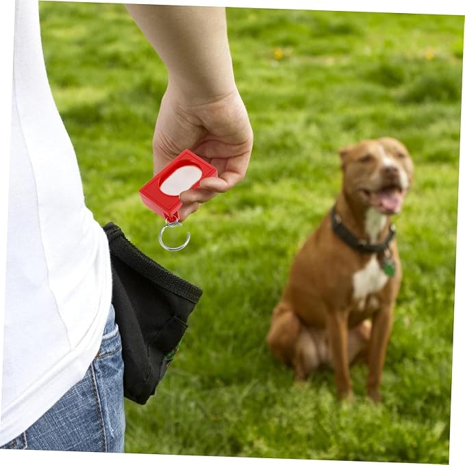 Portable Square Box Training Clicker, 2 Pcs, Black & Red