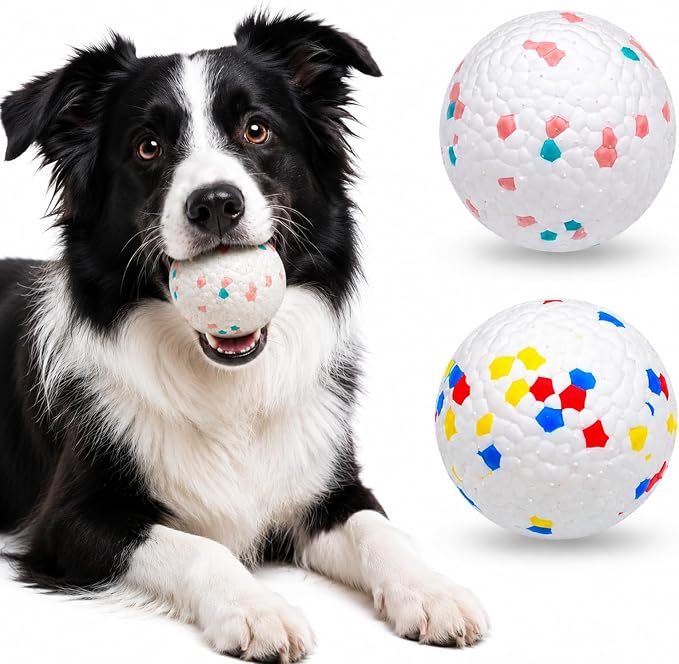 Dog Tennis Ball Toys for Aggressive Chewers, Floating, 2-Pack