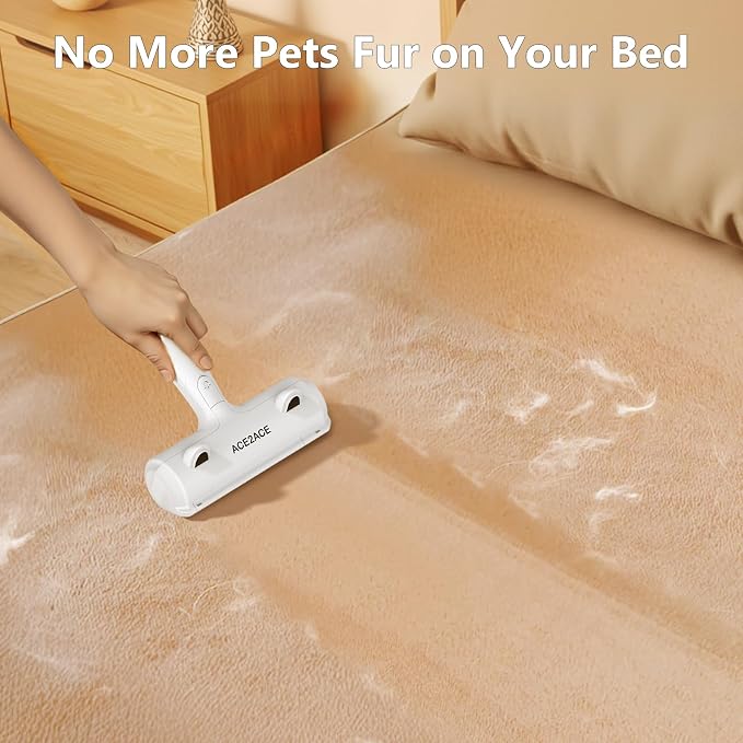 ACE2ACE Pet Hair Removal Tool, Reusable Lint Roller for Pet Hair, Self Clean Cat Hair Remover with Dust Bin, Dog Hair Remover for Couch, Furniture, Carpet, Sofa and Bedding