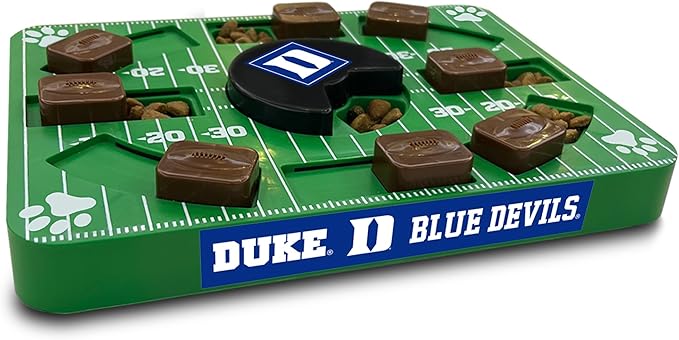 NCAA Puzzle Toy Slow Feeder, Puzzle Treat Dog Toy, Interactive Dog Treat Toy, Dog Puzzle Feeding Slow Toy (Duke Blue Devils)