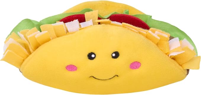 ZippyPaws NomNomz Dog Squeaky Toys to Keep Them Busy - Taco & Avocado | Funny Food Plush for Small & Medium Dogs, Cute Stuffed Puppy Toy, Pet Products, Gift for Dogs of All Breeds, Soft and Cuddly