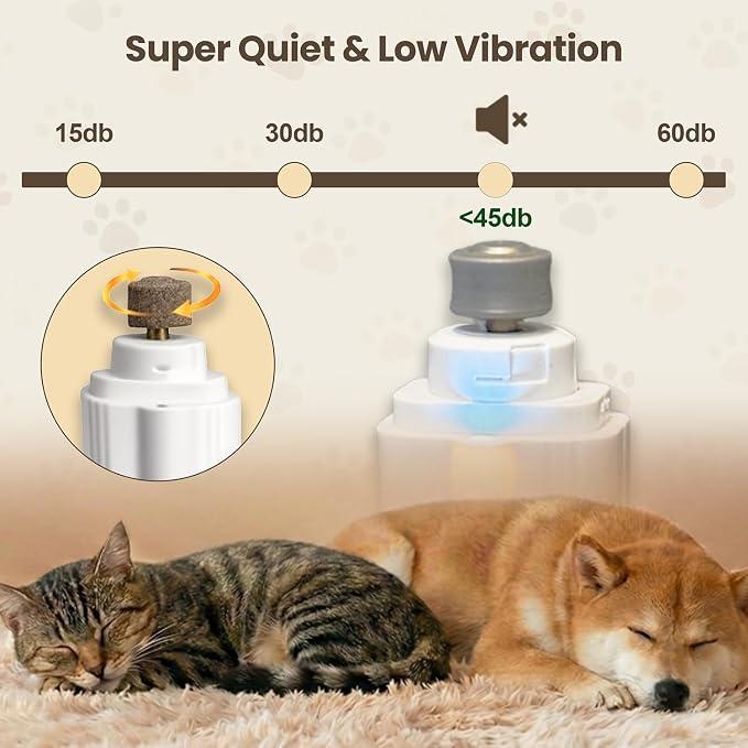 2-in-1 Dog & Cat Nail Clippers with 2 LED Lights, White