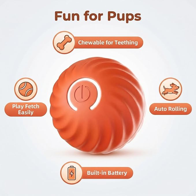 Winb Interactive LED Dog Ball Shell（2 inch）- Only Shell- Small Dogs Ball Play and Wicked Fun, Orange