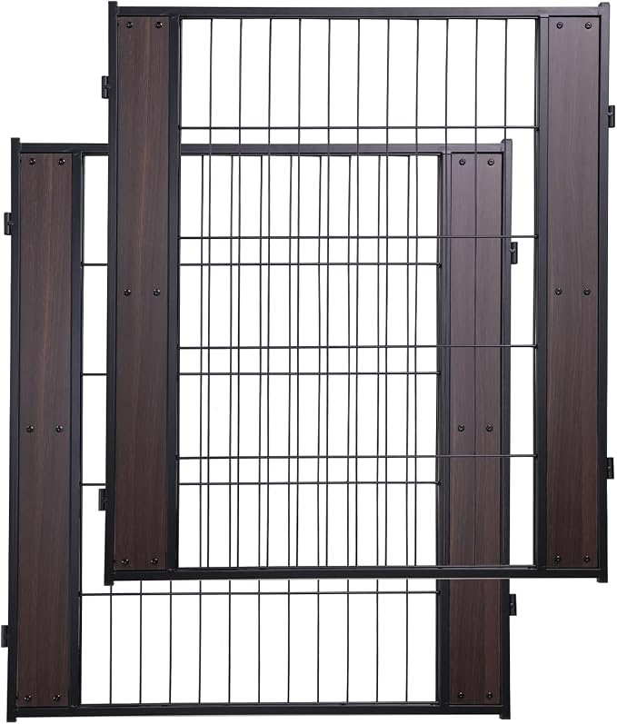 Heavy Duty Dog Playpen, 32in H 2 Panels, Black