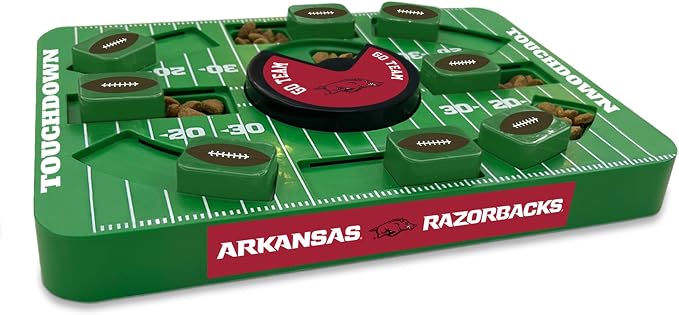 Pets First NCAA Arkansas Large Puzzle Toy, Dog Puzzle Treat Toy, New Large Size, Interactive Dog Treat Toy, Dog Slow Feeding Toy