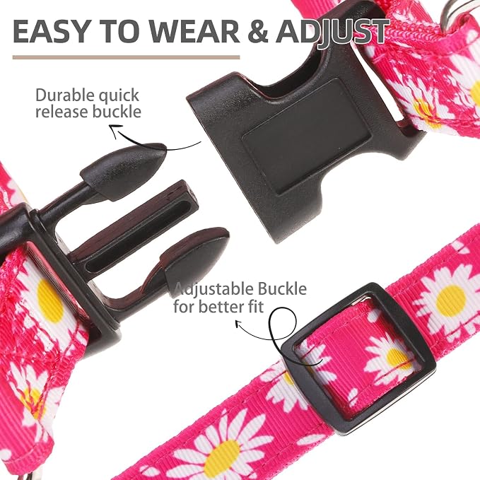 PUPTECK No Pull Dog Harness Small Sized Step-in Adjustable Puppy Vest | Soft Webbing Basic Halter with ID Tag for Outdoor Walking
