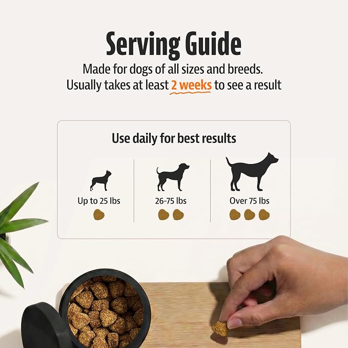 25-in-1 Dog Multivitamin (100 Chews) - Joint, Skin & Coat, Digestive, Immune & Calming Support - Daily Human Dog Vitamins with Glucosamine, Probiotics & Omega 3 - Chicken Flavor