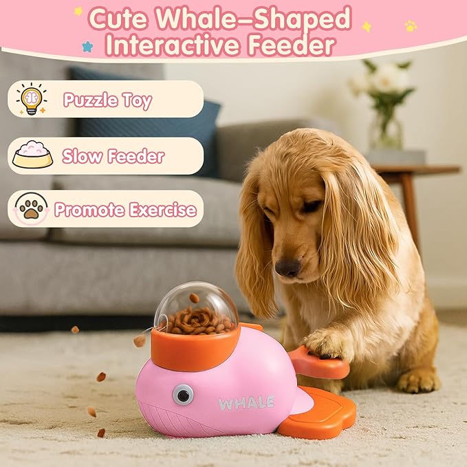 Interactive Dog Toys & Cat Toys for Indoor Cats, Dog Puzzle Toy Slow Feeder Bowl, Puppy Enrichment Toys, Interactive Cat Toys, Dog Feeder Puzzle Toy for Smart Dogs to Keep Them Busy
