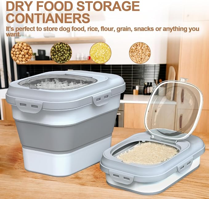 TIOVERY Dog Food Storage Container Small, Small, Clear