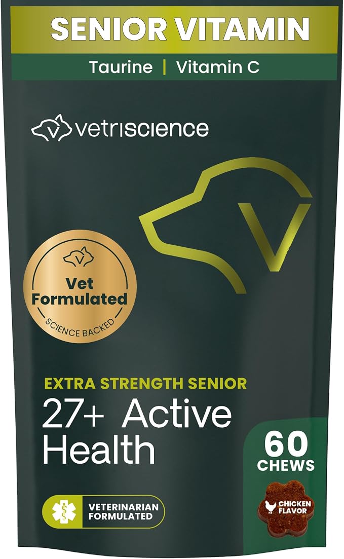 VetriScience Extra Strength Senior 27+ Multivitamin, Chicken, 60 Count