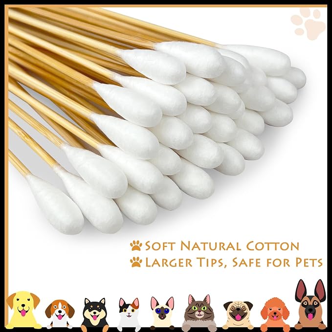 eyxformula 6 Inch Long Cotton Swabs, 200 pcs Large