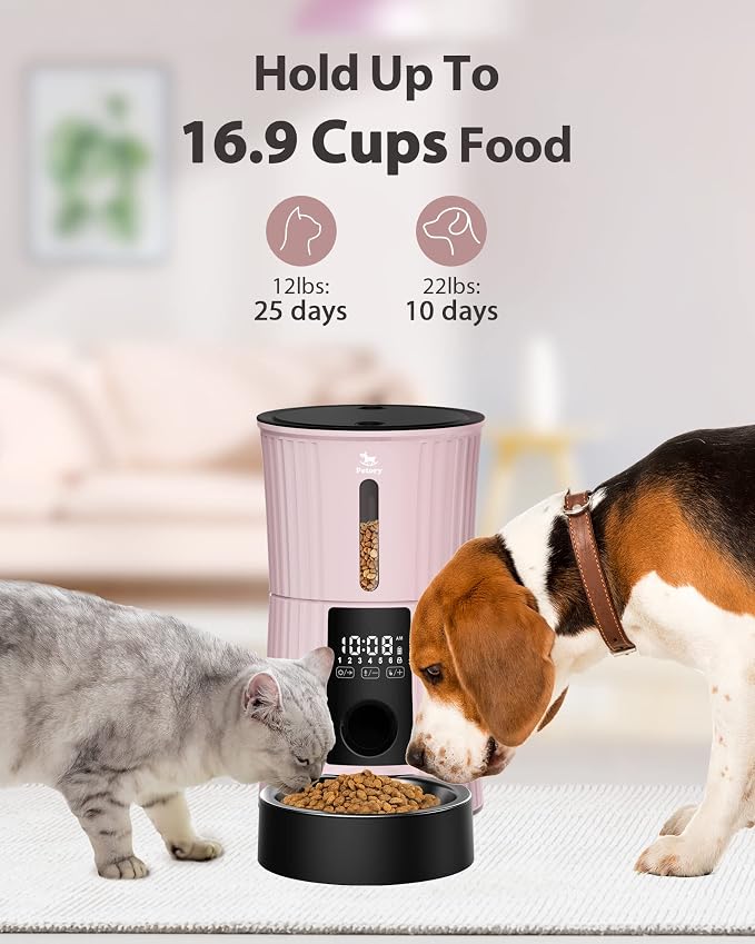 Petory Timed Automatic Cat Feeders, 4L
