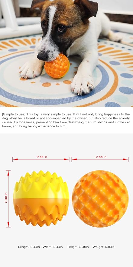 Raynier Squeaky Dog Balls for Dogs, Dog Toys for Aggressive Chewers Small and Medium Breed for Relieving Anxiety, Durable Anti-Stress Dog Ball, Outdoor Dog Toys, Water Toy for Dogs