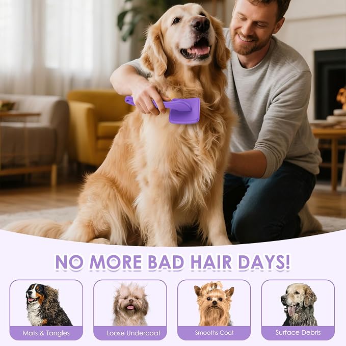 Large Dog 3 in 1 Grooming Kit, Large, Purple