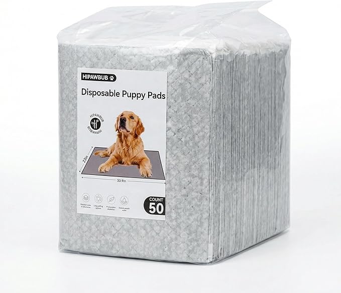 50 Count Dog Pee Pads, Super Absorbent Puppy Training Pads, Leak-Proof & Odor Control Disposable XL 28×34 Potty Pads for Dogs, Puppies, Doggie and Pets