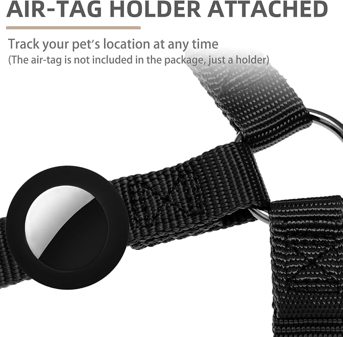 PUPTECK No Pull Dog Harness Small Sized Step-in Adjustable Puppy Vest | Soft Webbing Basic Halter with ID Tag for Outdoor Walking