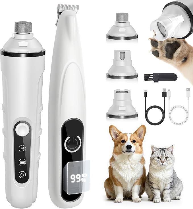 PAPMINI 2-in-1 Dog Nail Grinder & Paw Trimmer