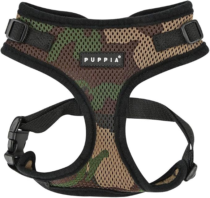 Puppia Authentic Puppia Ritefit Harness With Adjustable Neck, Camo, Small