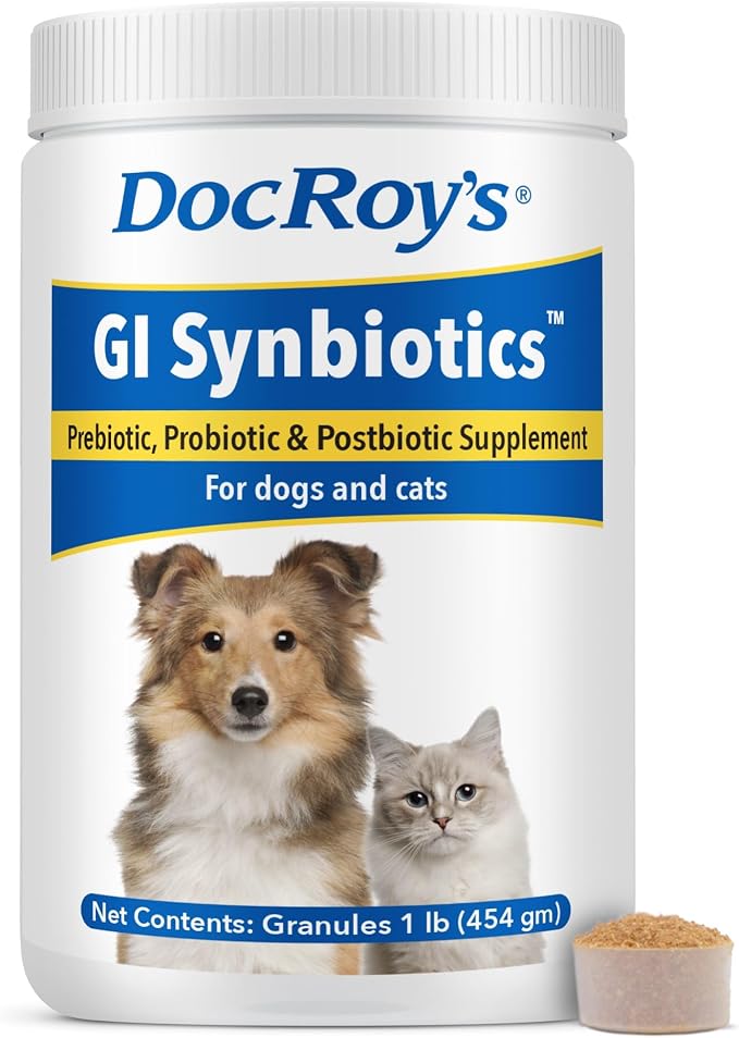 Doc Roy's GI Synbiotics Prebiotic & Probiotic Granules for Dogs & Cat, 454g