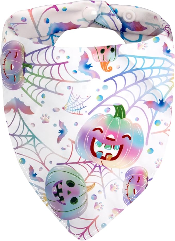 Halloween Dog Bandanas, Pumpkin, Medium, Small