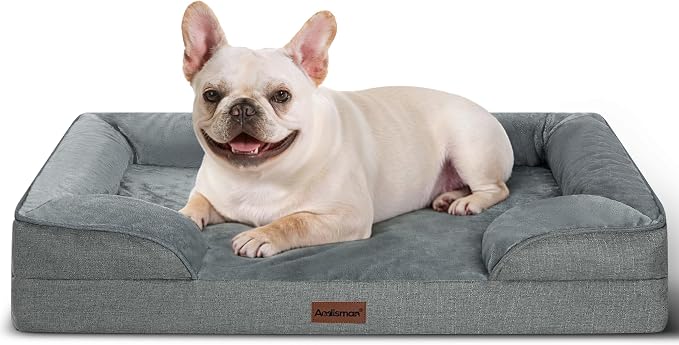 aodisman Orthopedic Memory Foam Dog Bed - Medium, Grey