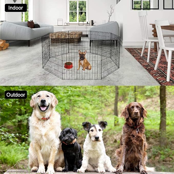 Portable Foldable X-Pen Dog Playpen - Space Saving