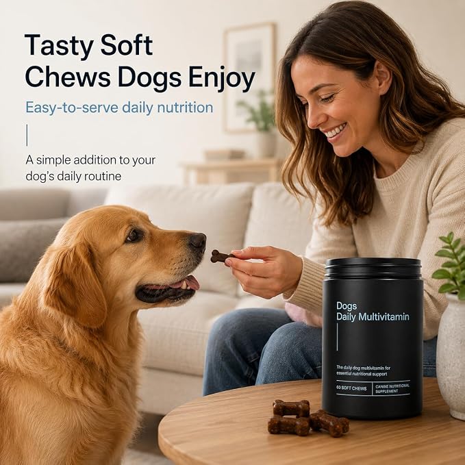 Dog is Daily Multivitamin, Skin & Coat, Hip & Joint, Digestive & Immune Wellness, 60 Chews