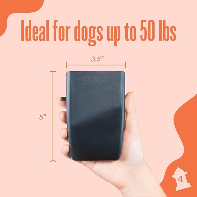 Loovipet® Carryit® Dog Poop Carrier, Lock in Odors, Carry Bagged Waste to Trash Can, Walk Hands-Free, Includes Bag Dispenser, Belt Clip, Leash Clip, For Small to Medium Dogs up to 50 lbs (Honey Beige)