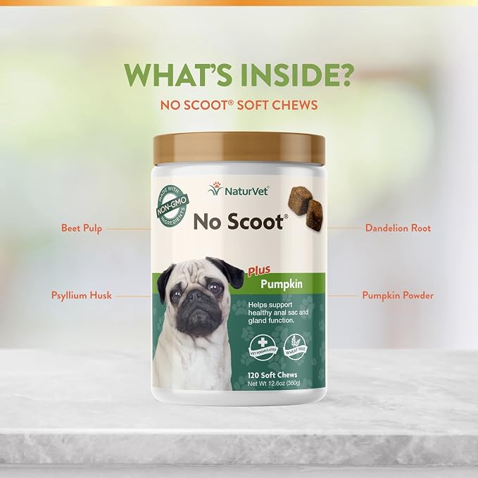 NaturVet Advanced Probiotics & No Scoot Bundle - 120ct + 120ct