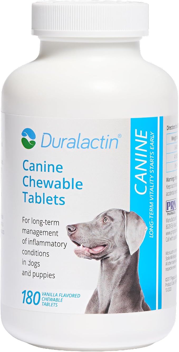 PRN Pharmacal Duralactin Canine Chewable Tablets, Vanilla, 180 Count